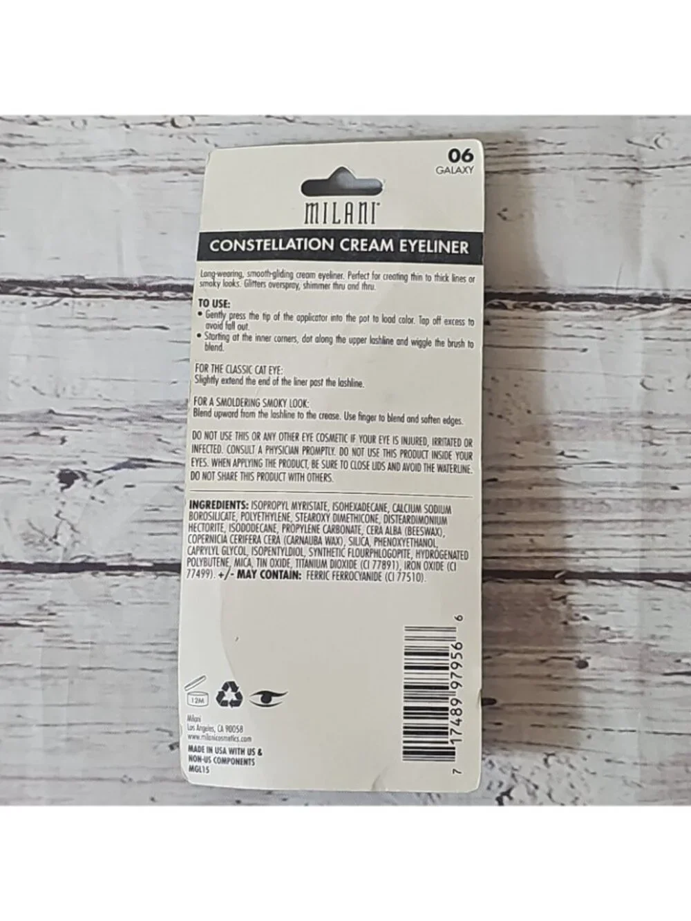 Milani Constellation Cream Eyeliner Galaxy 06 with Brush 0.14oz Limited New